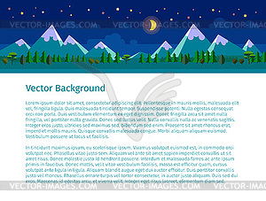 Flat landscape  - vector clipart