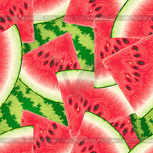 Seamless pattern with watermelon - vector clipart