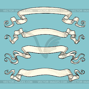 Set of vintage banners - vector clipart