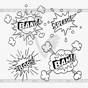 Comic sound effects - vector clipart