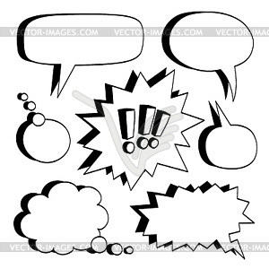 Set of comic bubbles - vector clipart