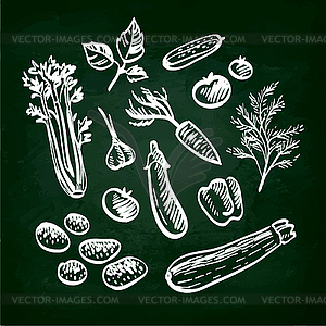 Set of vegetables - vector clipart