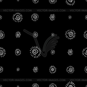 Seamless pattern with suns - vector image