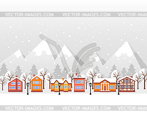 Winter Christmas background - color vector clipart