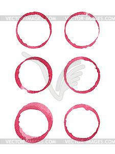 Red wine stains - vector clipart