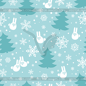 Winter seamless pattern - vector clip art