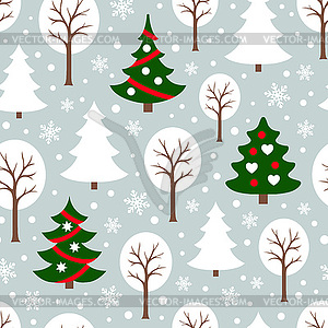 Winter seamless pattern - vector clip art