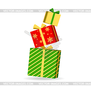 Подарочные коробки - векторное изображение клипарта