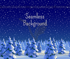 Fir forest seamless background - vector image