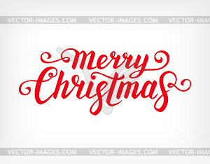 Merry Christmas calligraphic Lettering - vector image