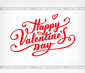 Happy Valentine s Day text - vector clipart