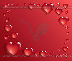 Valentine`s day greeting card template - stock vector clipart