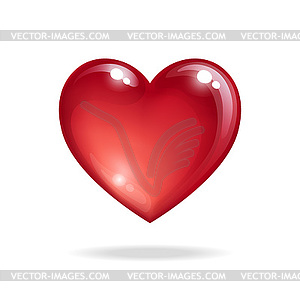 Red heart - vector image