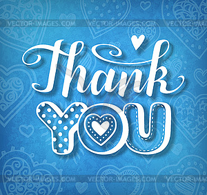 Thank you text - vector image