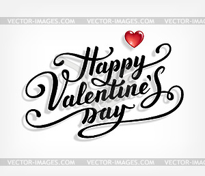 Happy Valentine`s Day text - royalty-free vector clipart