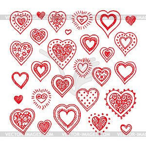 Hearts set - vector clipart