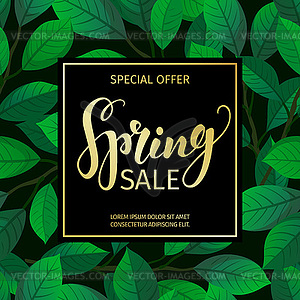 Spring sale banner template - vector EPS clipart