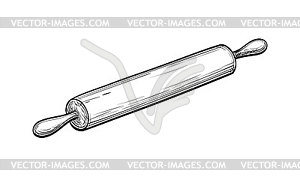 Rolling pin skrtch - vector clipart