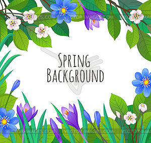 Spring and summer banner template - vector image