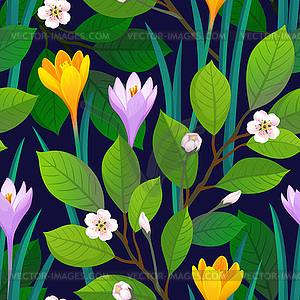 Floral seamless pattern - vector image