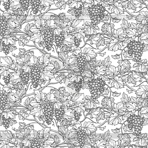 Seamless pattern with vine - vector image