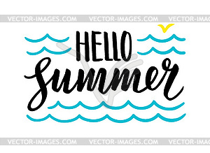 Summer Calligraphic Lettering - vector image