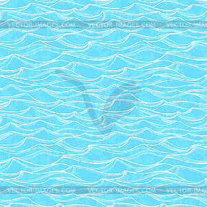 Sea waves seamless pattern - vector image