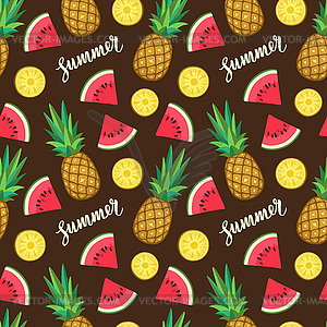 Summer seamless pattern - vector clipart