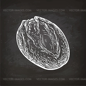 Bread sketch on chalkboard - vector image