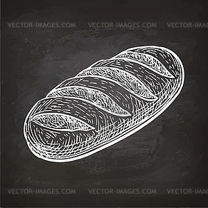 Chalk sketch of loaf - vector clipart