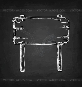 Chalk sketch of signpost - vector clipart