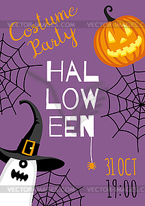 Halloween banner template - vector image