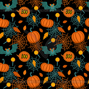 Halloween seamless pattern - vector clipart