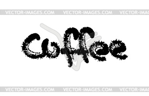 Coffee text calligraphic Lettering - vector clipart