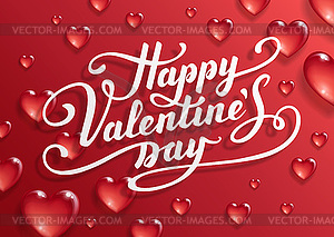 Happy Valentine`s Day text - vector clip art