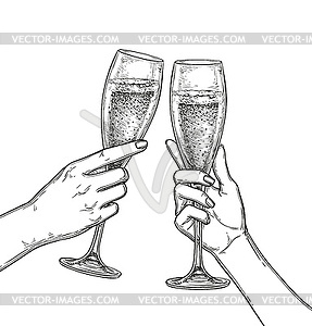 clinking champagne glasses clip art