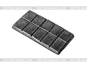 Ink sketch of chocolate bar - vector clipart / vector image
