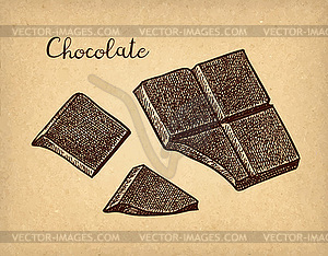 Chocolate ink sketch - vector clipart