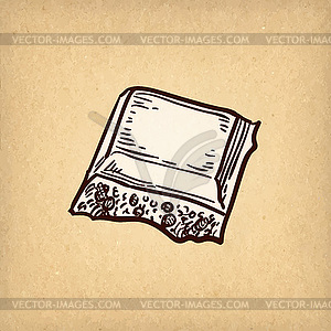 Chocolate ink sketch - vector clip art