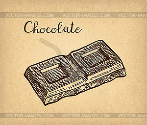 Chocolate ink sketch - royalty-free vector clipart