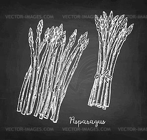 Меловой набросок спаржи - векторный клипарт EPS