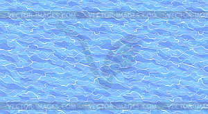 Sea waves seamless pattern - vector clipart