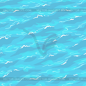 Sea waves seamless pattern - vector clipart / vector image