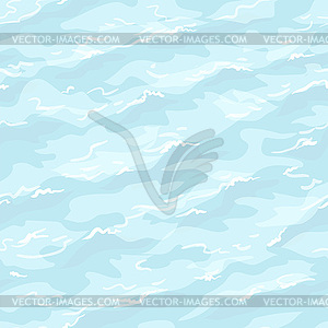 Sea waves seamless pattern - vector clip art