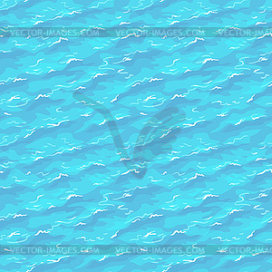 Sea waves seamless pattern - vector clipart