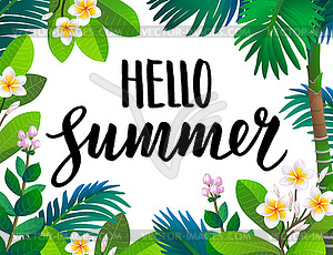 Summer banner template - vector image