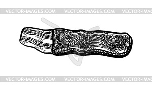 Ink sketch of chocolate-covered bacon - vector image