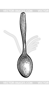 Ink sketch of spoon - vector clipart