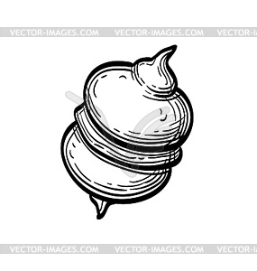 Ink sketch of meringue - vector clip art