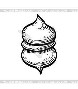 Ink sketch of meringue - vector image